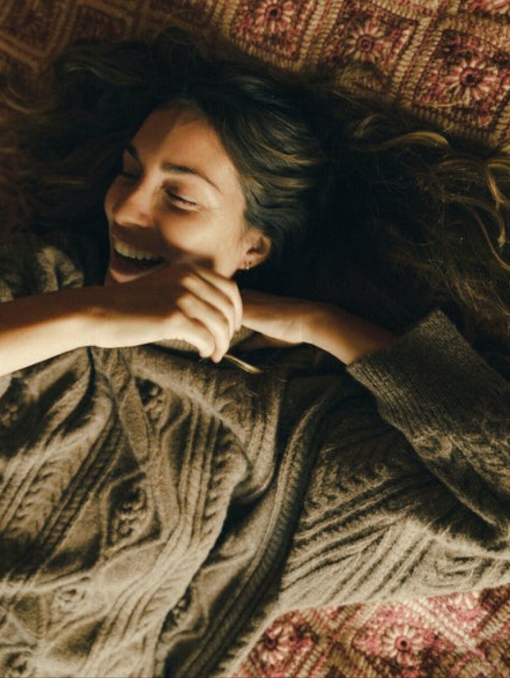 Christy Dawn ester sweater in maron, xsmall turtleneck cable knit doen